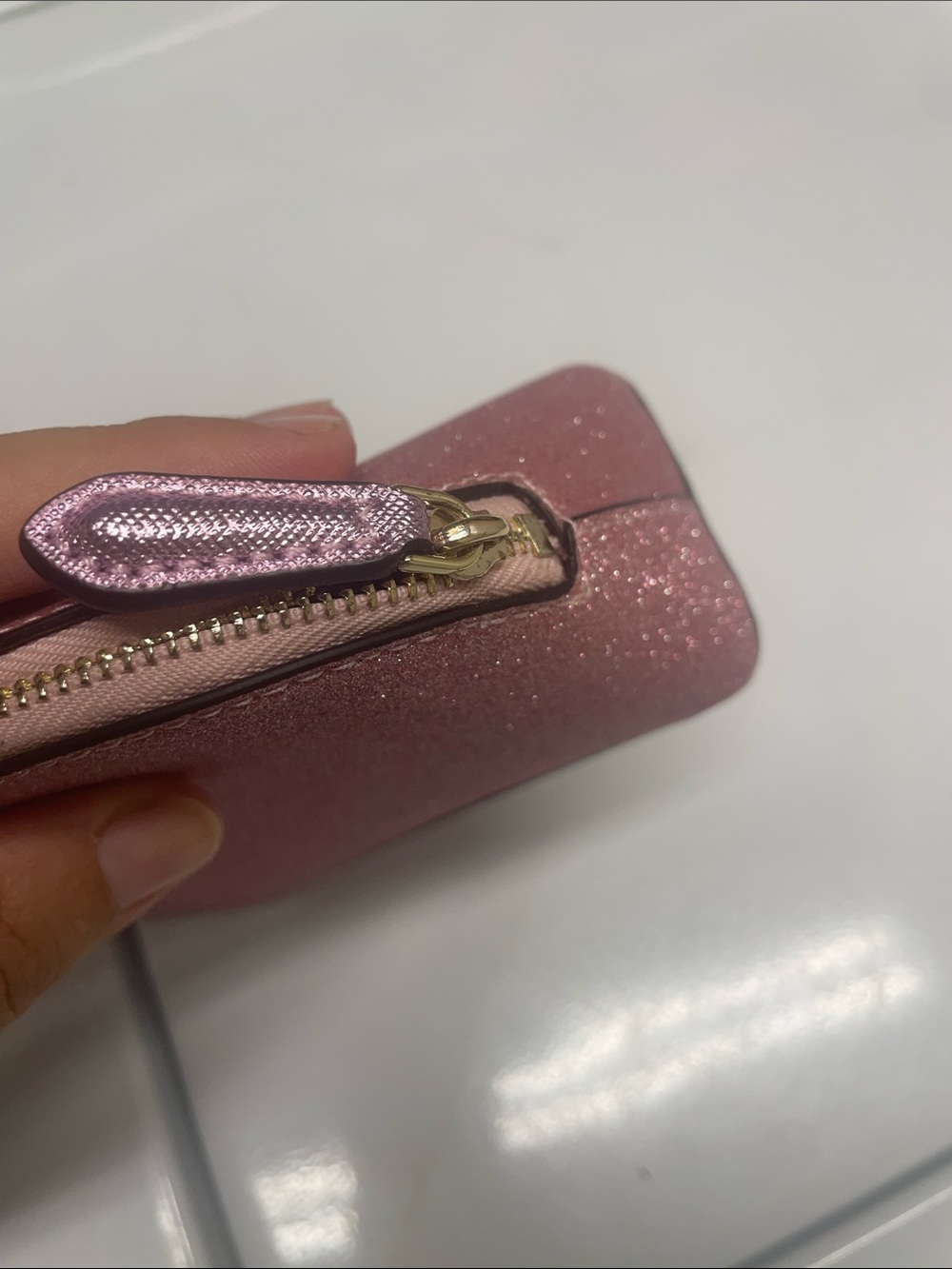 kate spade Pink Glitter Dome Cosmetic Pouch - Picture 3 of 5